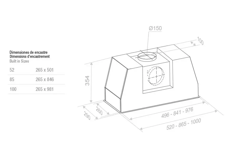 Hota Incorporabila Pando PRO/52 V.1050 eco SEC PLUS - imagine 2