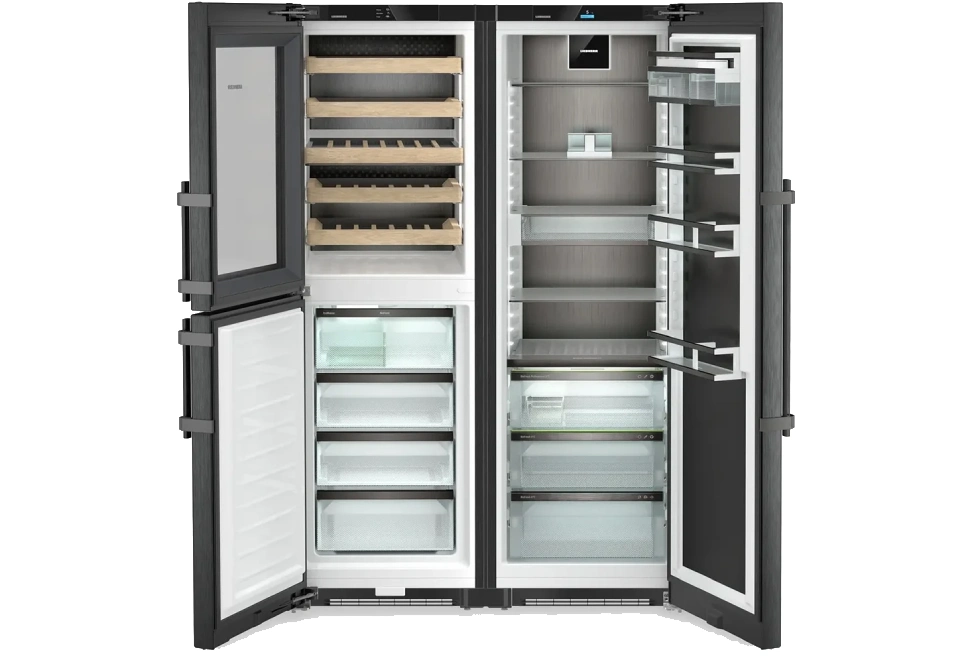 Side by Side LIEBHERR XRCbs 5295 Peak, Duo Cooling, 691 l, H 185.5 cm, compartiment de temperare a vinului, dark inox - imagine 2