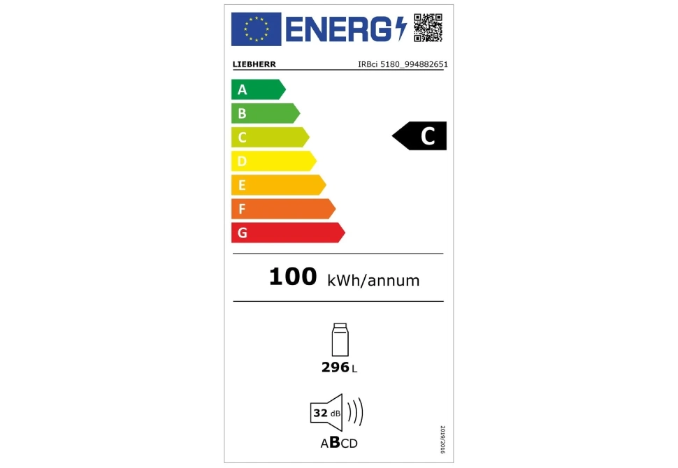 Frigider incorporabil cu o usa Liebherr IRBci 5180, BioFresh Professional cu HydroBreeze, 296 l, InfinitySpring, LightTower, SuperCool, SmartDeviceBox, Clasa C - imagine 5